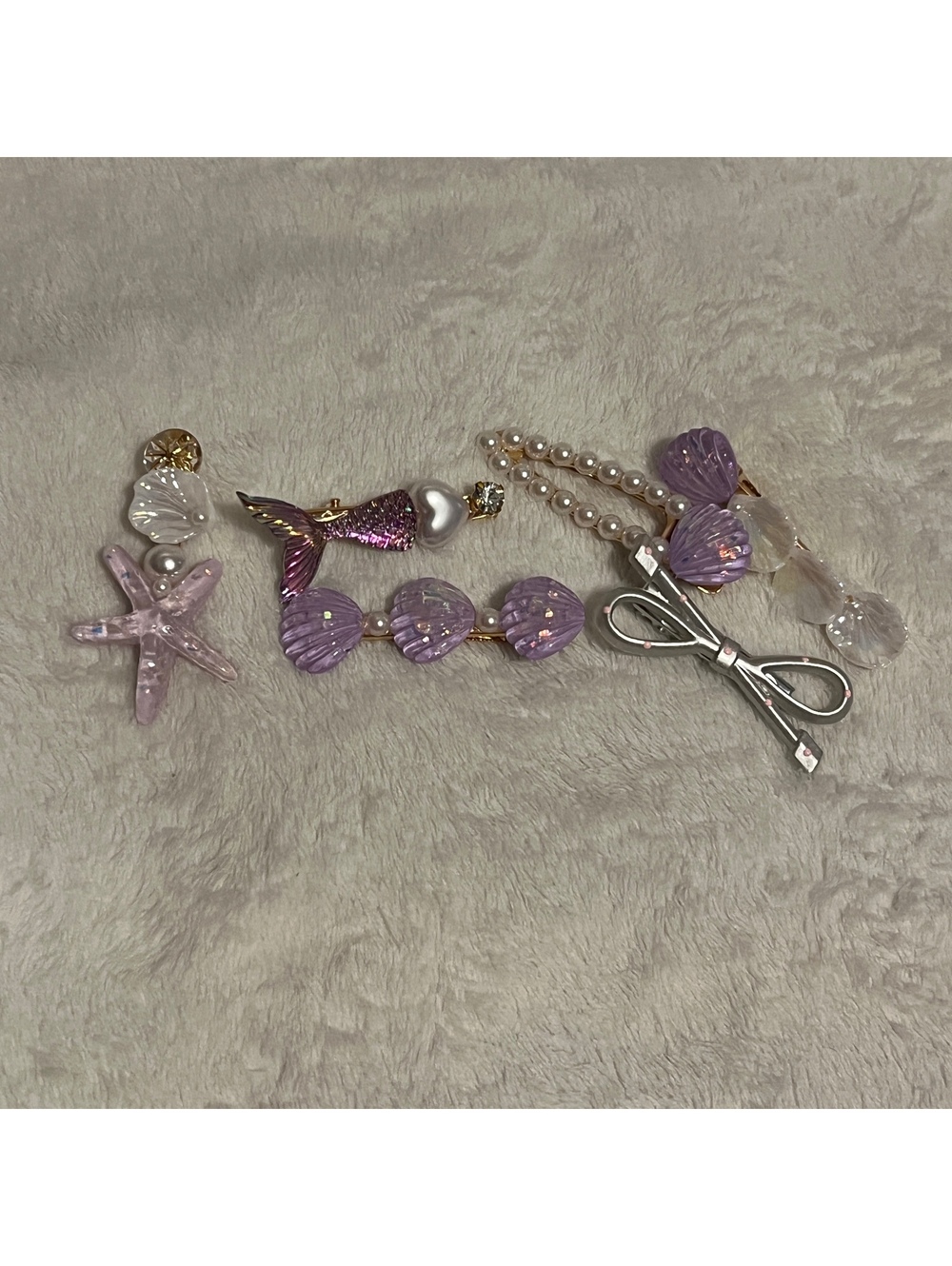 Mermaid Shell Hairclip Set